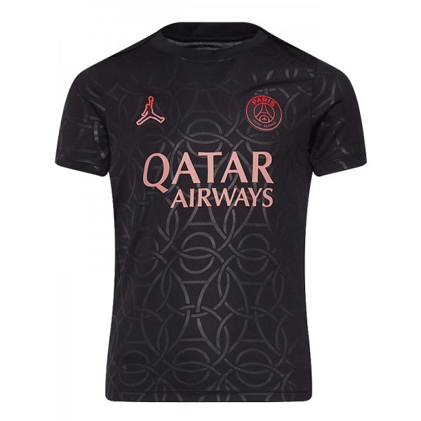 Jordan paris saint-germain maglia speciale pre-partita Academy nera uniforme da calcio per adulti abbigliamento sportivo da allenamento maschile kit da calcio maglietta superiore 2025-2026
